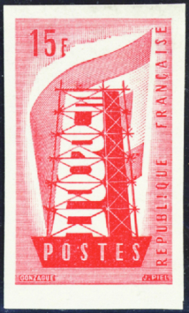 N°1076 15f Europa non émis fond ligné neuf ** TB