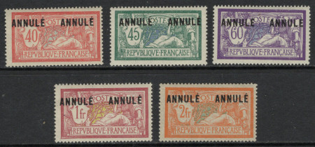 N°119CI 2 à 145CI 1 Mersons 5 valeurs"annulés" neu