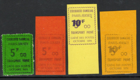 N°14 à 17 Courrier familial 4  valeurs neufs ** TB
