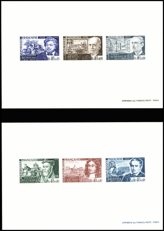 N°1623/28 personnages célèbres 2 épreuves collecti