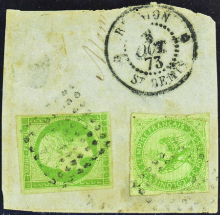 N°8 + n°2 5c vert sur fragment TB 