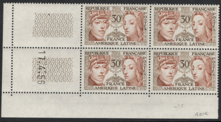 N°1060 erreur bloc de 4 coin daté neuf ** TB