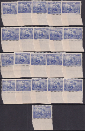1938 Pierre et Marie Curie 21 valeurs bdf neufs **