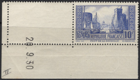 N°261c 10 f bleu (II) neuf ** TB