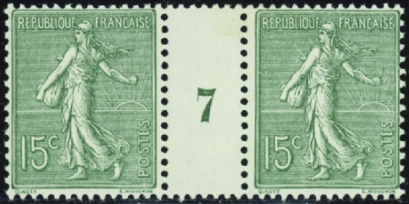 N°130n papier X millésime 7 neuf ** TB