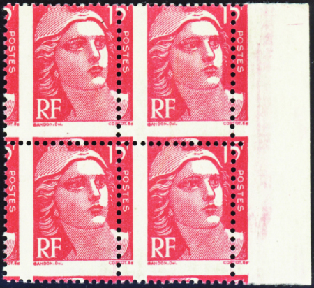 N°813 bloc de 4 piquage en croix neufs ** TB