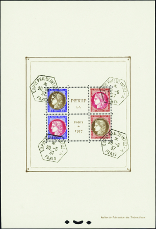 N°3 PEXIP obl avec gomme sans charnière 