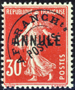 N°58CI 1 30c Semeuse préoblitéré neuf ** TB