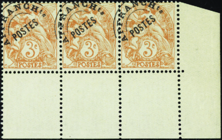 N°39 Surcharge à cheval bande de 3  neufs ** TB