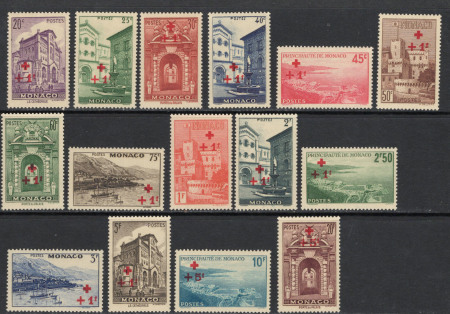 N°200 à 214 Croix-rouge 15 valeurs neufs ** TB