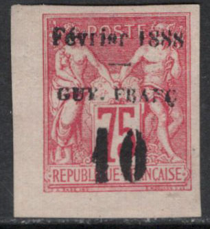 N°9a 10 sur 75c carmin cdf neuf (*)