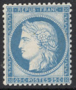 N°60A 25c bleu neuf ** TB