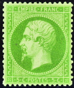 N°20 5c vert neuf * TB