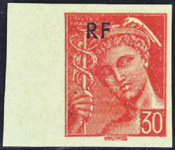 N°658 30c rouge non dentelé neuf ** TB signé Calve