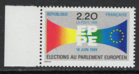 N°2572c variété double frappe du bleu neuf ** TB