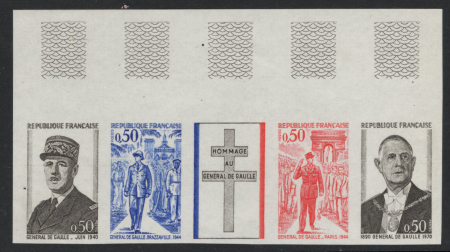 N°1698A bande Général de Gaulle bdf neuf ** TB