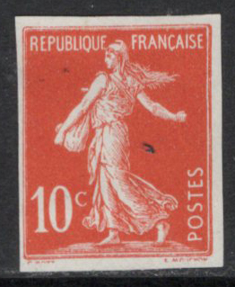 N°134b 10c Semeuse avec sol non dentelé neuf (*) T