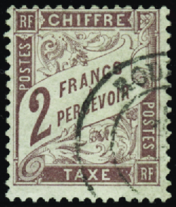 N°26 2f marron obl. TB 