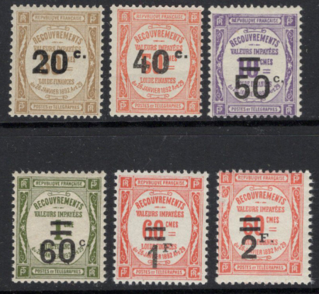 N°49 à 54 6 valeurs neufs ** TB