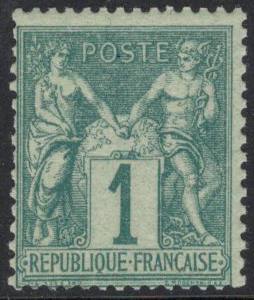 N°61 1c vert neuf ** TB