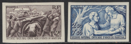 N°497/498 Secours national 2 valeurs neufs ** TB R