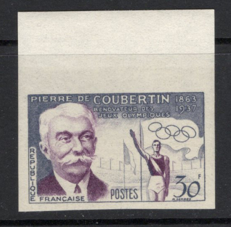 N°1088 Pierre de Coubertin bdf neuf ** TB