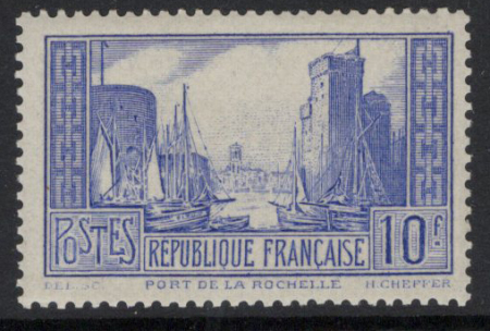 N°261b 10 f bleu outremer (I) neuf ** TB