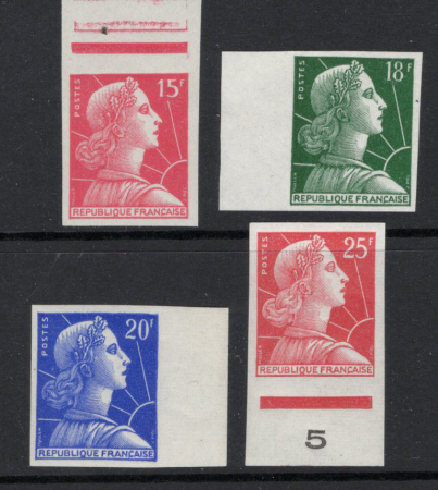 N°1011 à 1011C Marianne de Muller 4 valeurs bdf ne