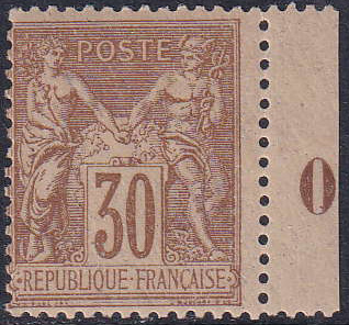 N°80 30c brun neuf ** TB