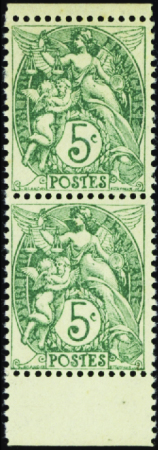 N°111f paire verticale de carnet type IB neuf ** T