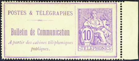 N°22 10c violet neuf (*) TB