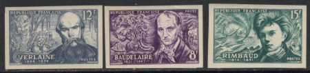 N°908 à 910 Poètes symbolistes français 3 valeurs 