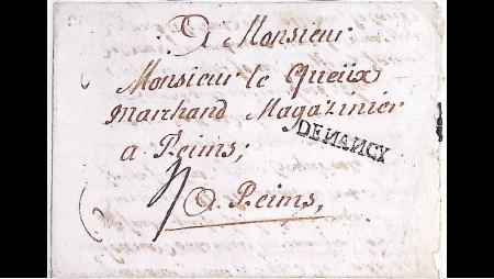 1716-1940, Groupe de lettres sur NANCY dont cachet