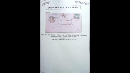 1836-1893 Collection de lettres de Charente Inférieure