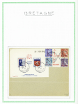 Bretagne Breiz-Unan Ensemble de 11 timbres et une lettre,