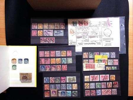1880-1930 Spezialsammlung ZOLLSTEMPELN in zwei Steckbüchern