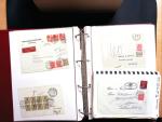 1878-1970 Sammlung NACHPORTOMARKEN in zwei Steckbüchern,
