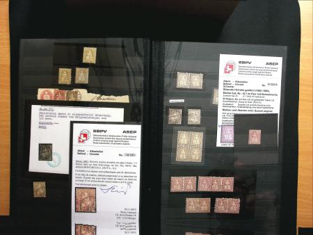 1843-1945 Gut ausgebaute Studien-Sammlung Schweiz in