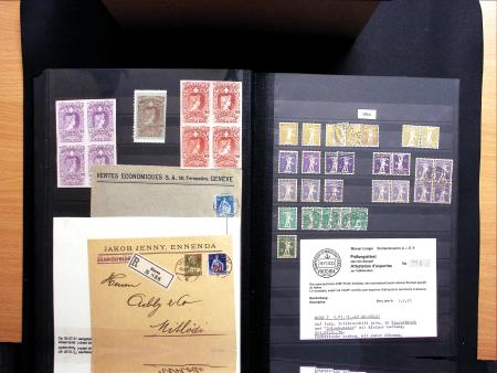 1843-1945 Gut ausgebaute Studien-Sammlung Schweiz in