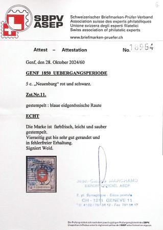 Neuenburg 5C, farbfrisch und ringsum sehr gut gerandete