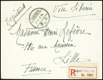 1904-1919, Four covers  incl. 2 regd's covers to France,