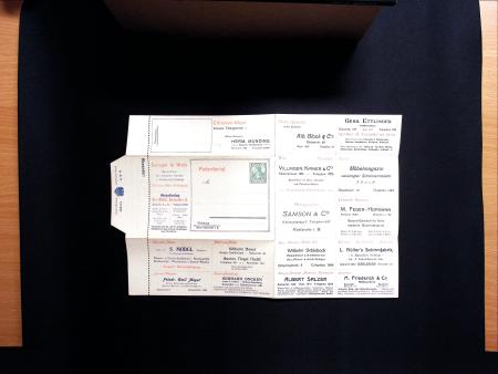 1900 Germania 5pf grün Werbungsganzsache, sog. Patentbrief
