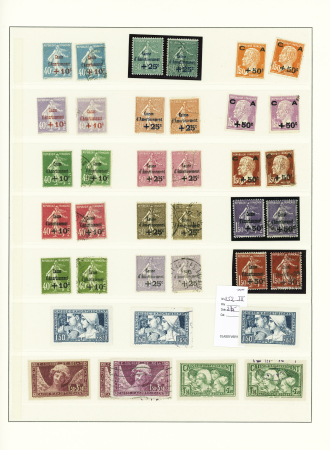 1849-1937, Très belle collection de France en un volume,