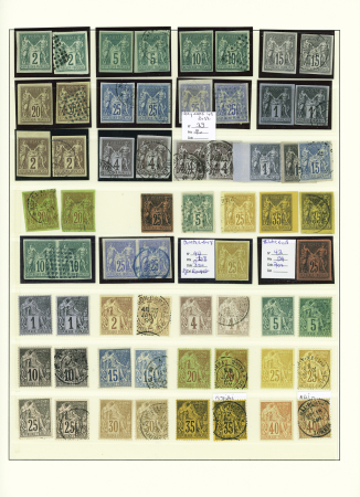 1849-1937, Très belle collection de France en un volume,
