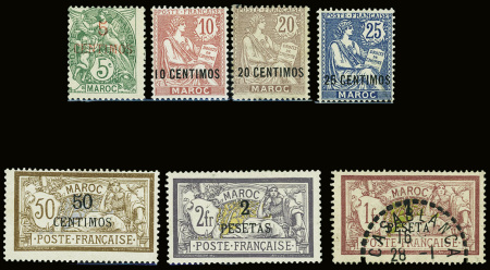 N°11/17 Les 7 valeurs neuf *,  + n°36 obl