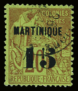 N°5 15c s. 20c brique, obl. TB