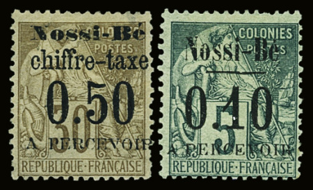 TAXE N°3 et 15 50c s. 30c brun et 10c s. 5c vert, neuf