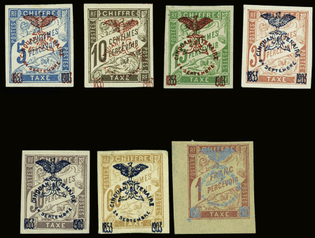 TAXE N°8/14 Les 7 valeurs, neuf *, B/TB