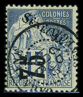 N°6 75c s. 15c bleu, obl., TTB. Signé A.Brun