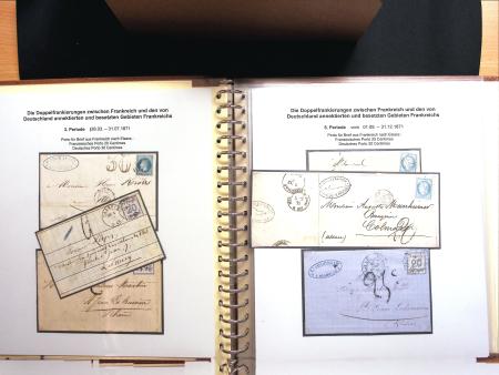 1870-72, Sammlung Doppelfrankierungen zwischen Frankreich